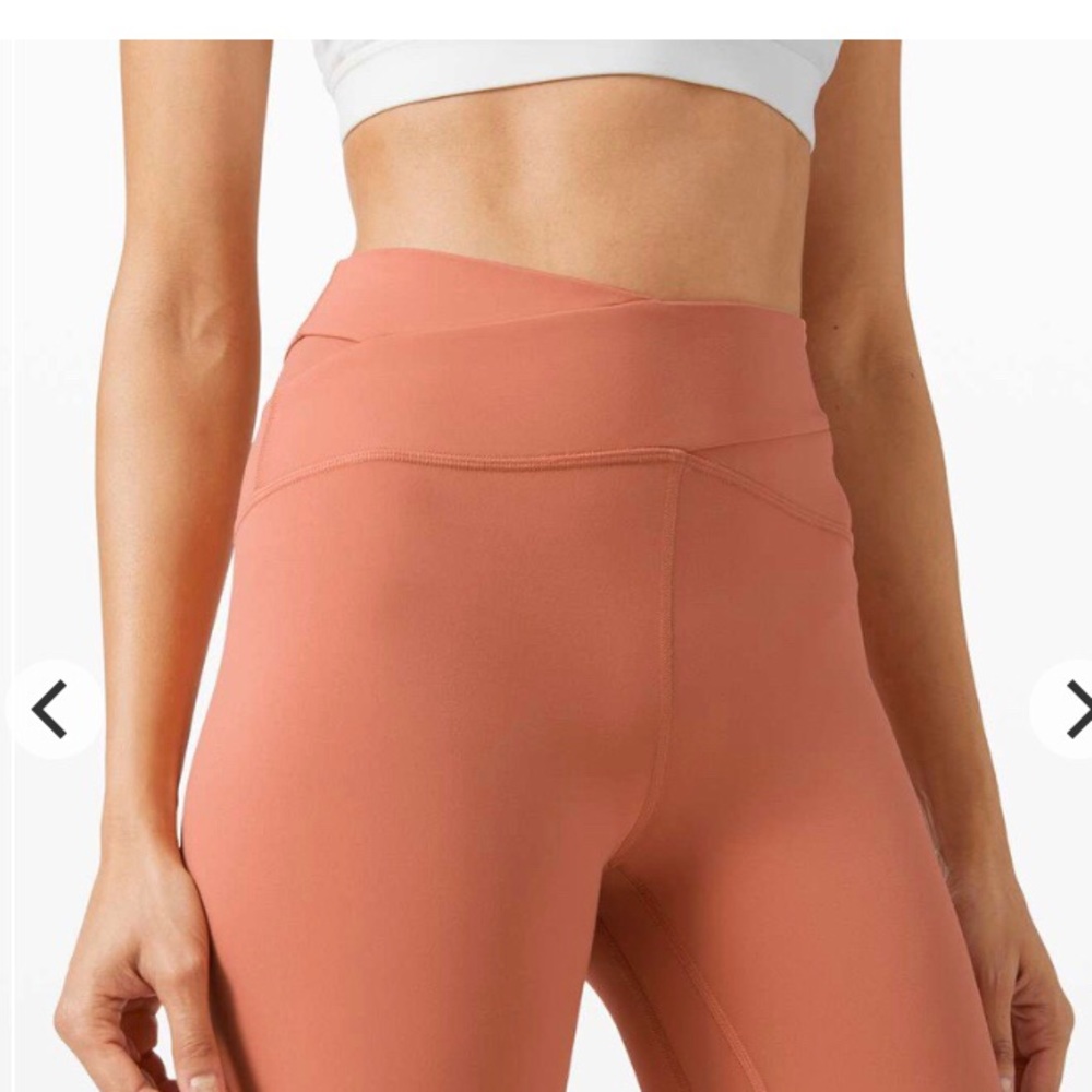 Lululemon Aligned Angles SHR Tight 28 Rustic Coral